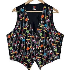 Y2K Mickey Minnie Mouse Plus Size 18W Tie Back Vest Mickey Unlimited Disney